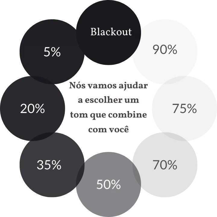 Película blackout para janela tons